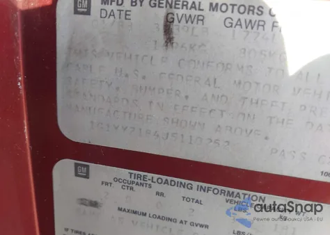 1988 Chevrolet Corvette from USA, damaged, VIN 1G1YY2184J5110252